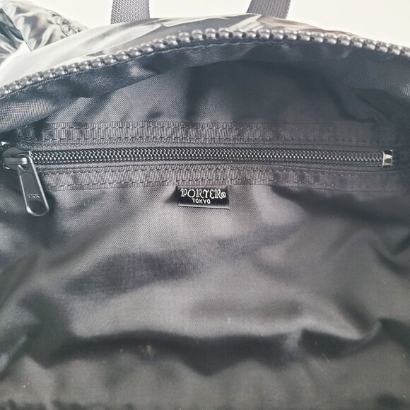 Yoshida & Co Porter Cire Collection Black Shiny Nylon Backpack - VGUC - Picture 9 of 15